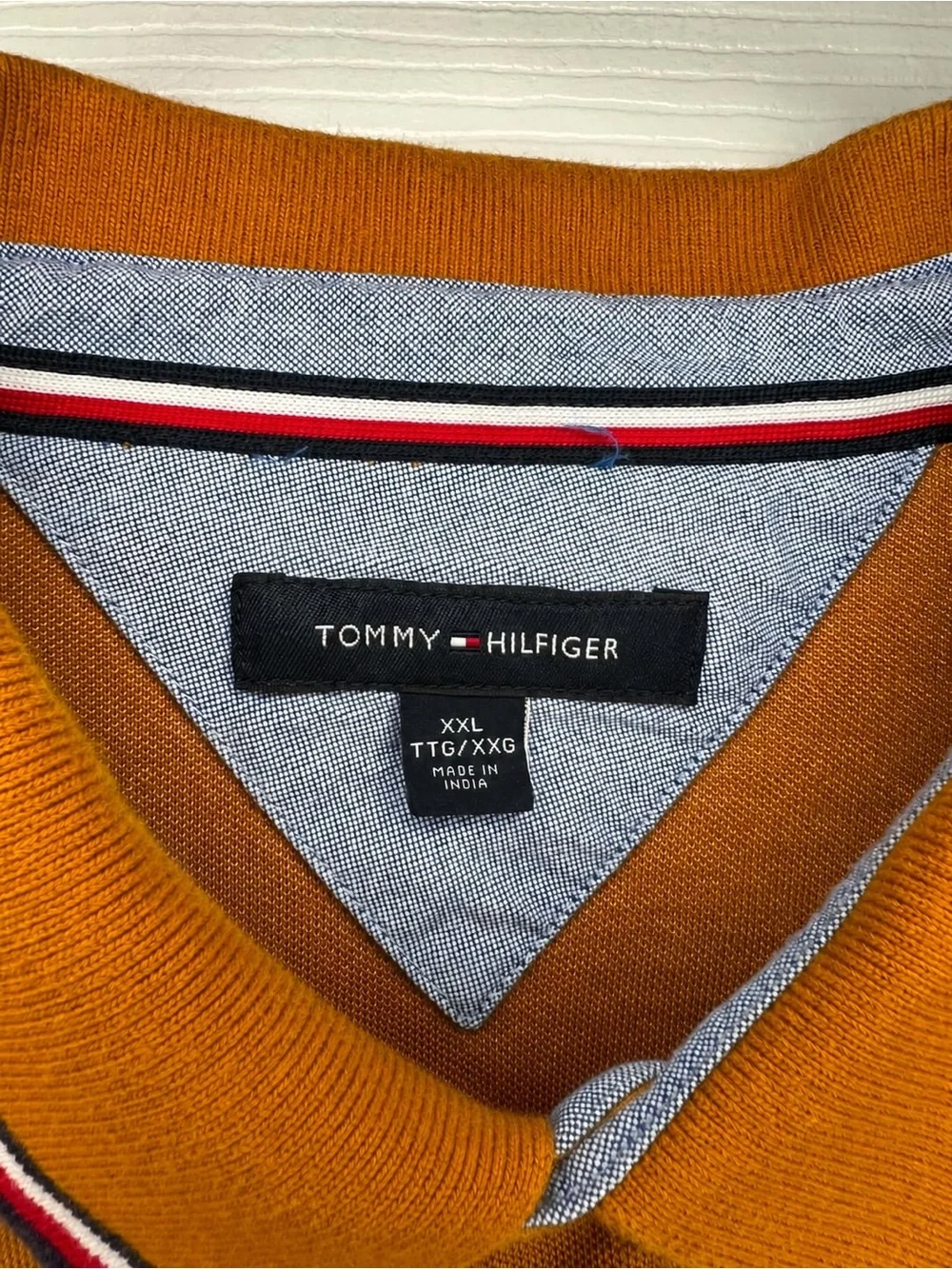 Tommy Hilfiger Men’s Polo Shirt XXL Mustard Gold Short Sleeve Size XXL